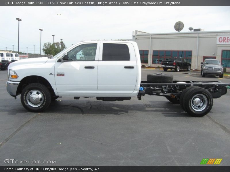 Bright White / Dark Slate Gray/Medium Graystone 2011 Dodge Ram 3500 HD ST Crew Cab 4x4 Chassis