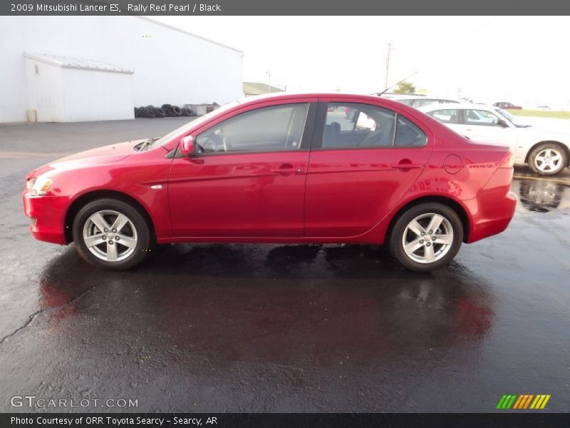 Rally Red Pearl / Black 2009 Mitsubishi Lancer ES