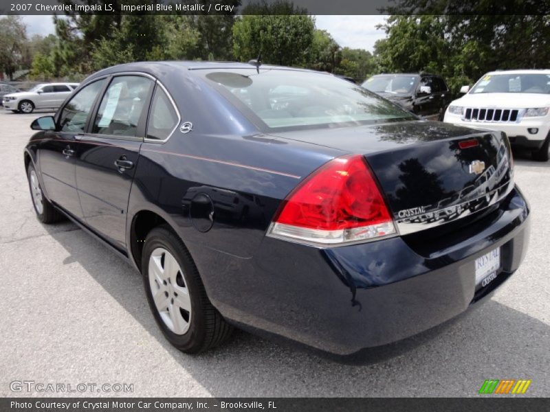 Imperial Blue Metallic / Gray 2007 Chevrolet Impala LS