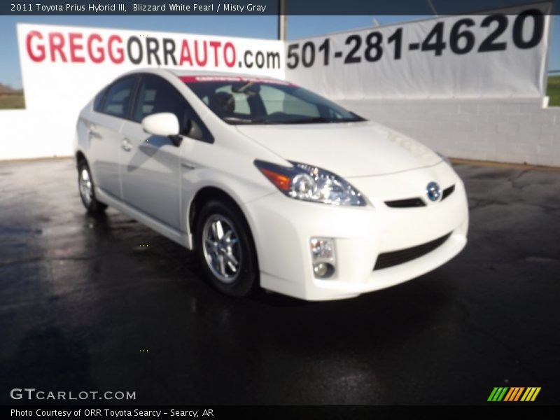 Blizzard White Pearl / Misty Gray 2011 Toyota Prius Hybrid III