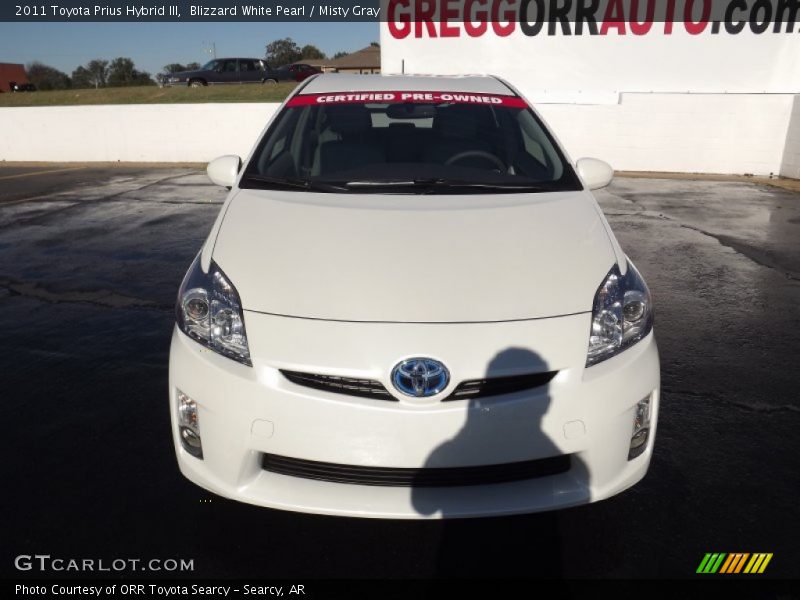 Blizzard White Pearl / Misty Gray 2011 Toyota Prius Hybrid III