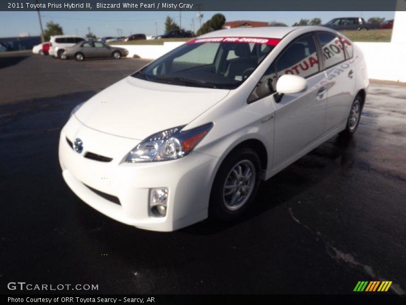 Blizzard White Pearl / Misty Gray 2011 Toyota Prius Hybrid III