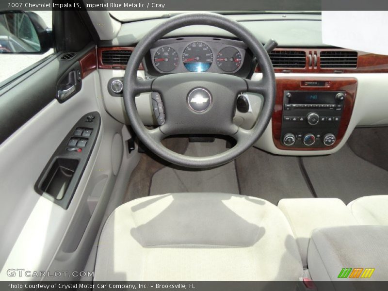 Imperial Blue Metallic / Gray 2007 Chevrolet Impala LS