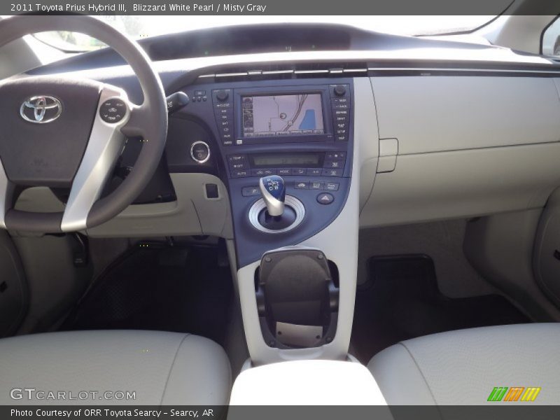 Blizzard White Pearl / Misty Gray 2011 Toyota Prius Hybrid III