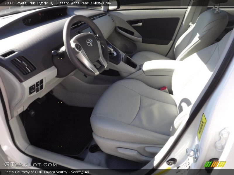 Blizzard White Pearl / Misty Gray 2011 Toyota Prius Hybrid III