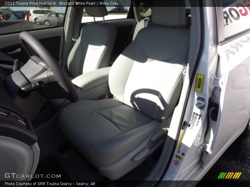 Blizzard White Pearl / Misty Gray 2011 Toyota Prius Hybrid III