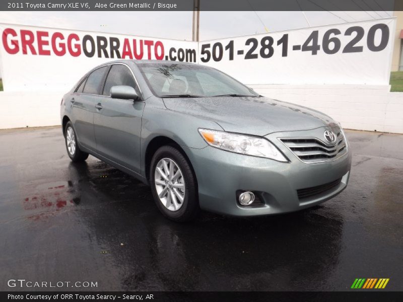 Aloe Green Metallic / Bisque 2011 Toyota Camry XLE V6