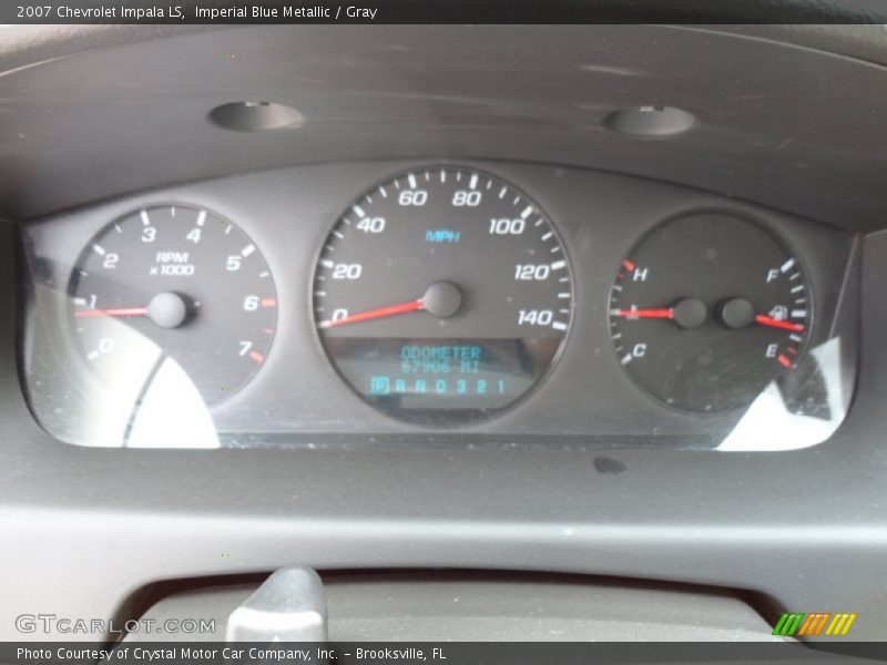 Imperial Blue Metallic / Gray 2007 Chevrolet Impala LS
