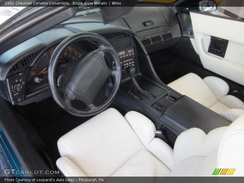 White Interior - 1992 Corvette Convertible 