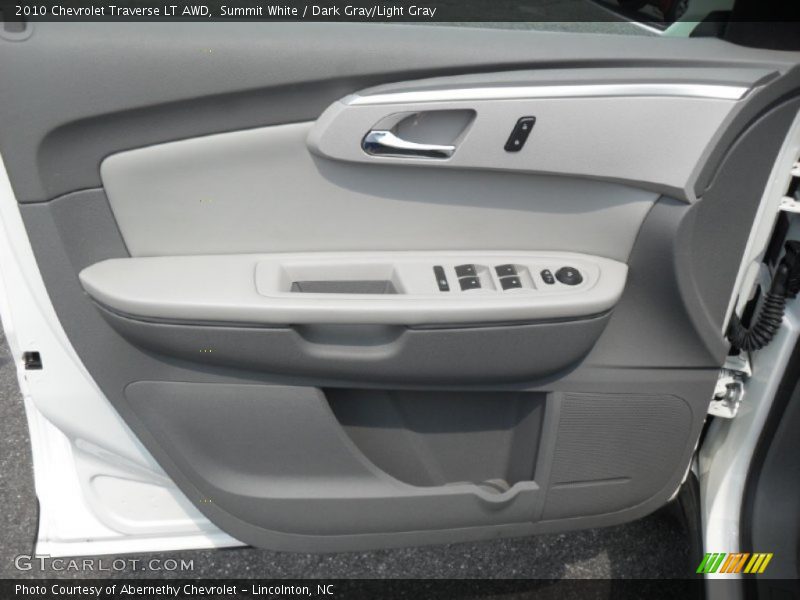 Summit White / Dark Gray/Light Gray 2010 Chevrolet Traverse LT AWD