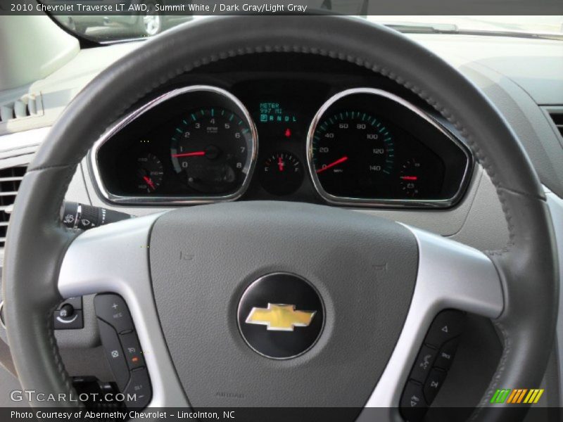 Summit White / Dark Gray/Light Gray 2010 Chevrolet Traverse LT AWD