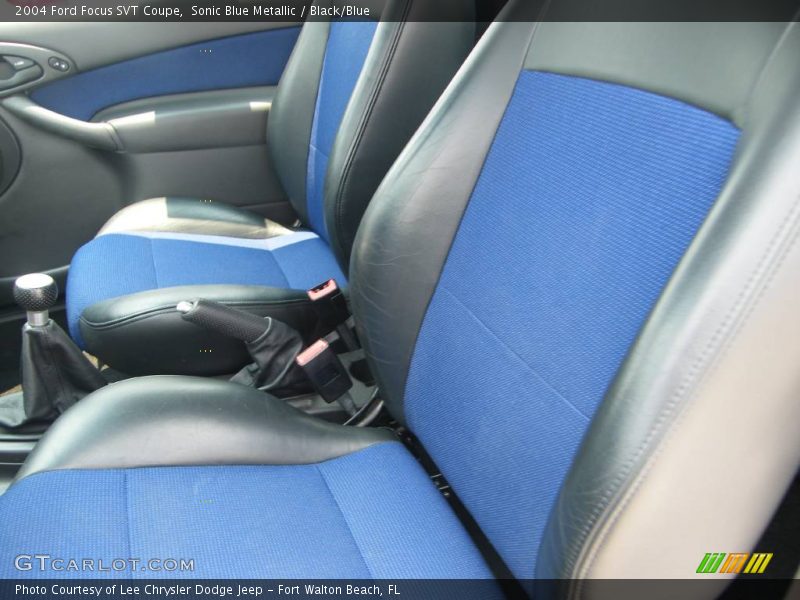 Sonic Blue Metallic / Black/Blue 2004 Ford Focus SVT Coupe