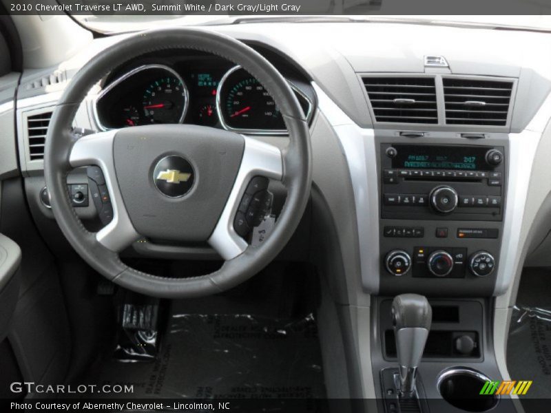 Summit White / Dark Gray/Light Gray 2010 Chevrolet Traverse LT AWD