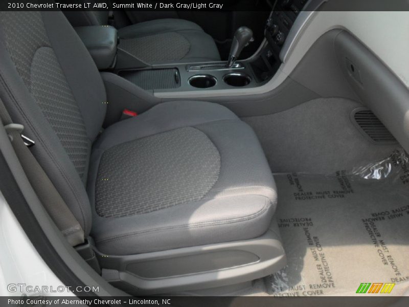 Summit White / Dark Gray/Light Gray 2010 Chevrolet Traverse LT AWD