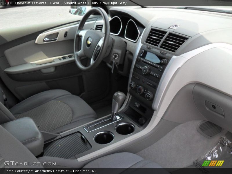 Summit White / Dark Gray/Light Gray 2010 Chevrolet Traverse LT AWD