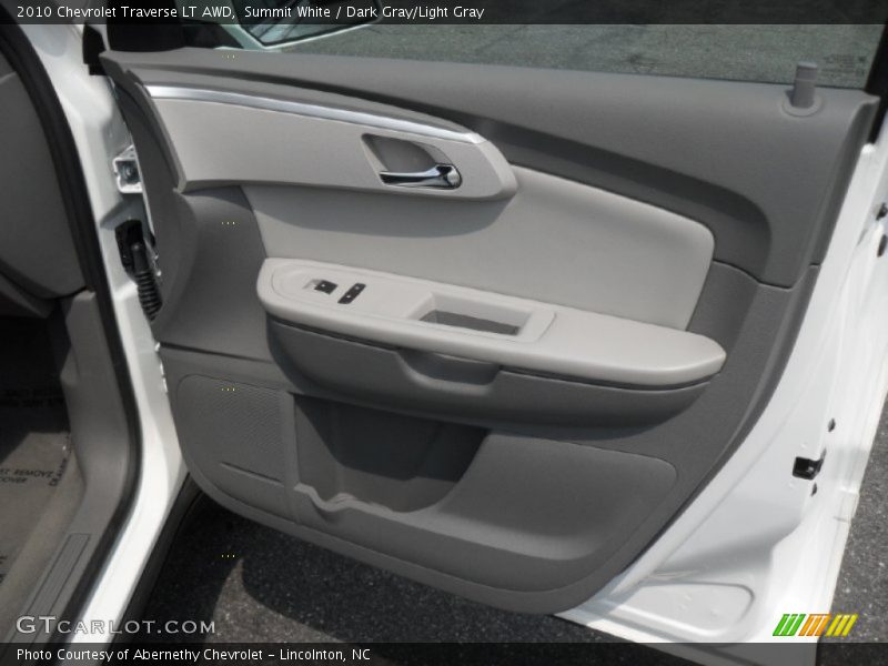 Summit White / Dark Gray/Light Gray 2010 Chevrolet Traverse LT AWD