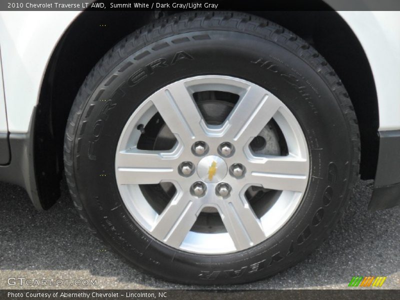 Summit White / Dark Gray/Light Gray 2010 Chevrolet Traverse LT AWD