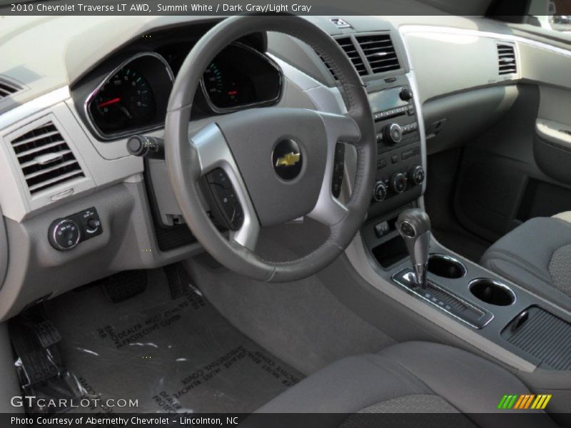Summit White / Dark Gray/Light Gray 2010 Chevrolet Traverse LT AWD