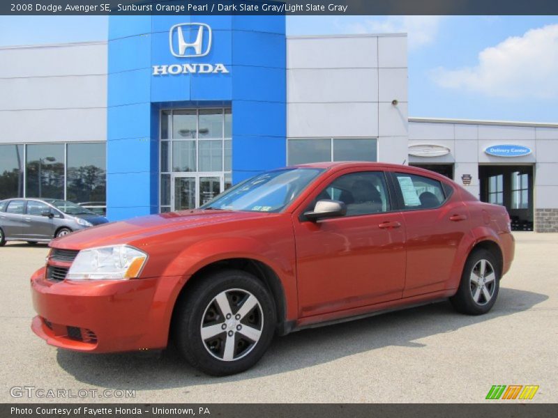 Sunburst Orange Pearl / Dark Slate Gray/Light Slate Gray 2008 Dodge Avenger SE