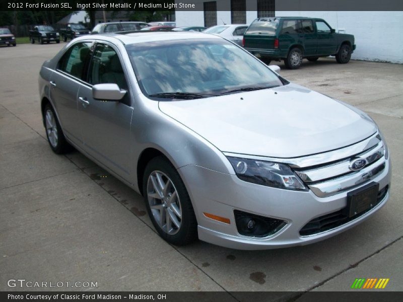 Ingot Silver Metallic / Medium Light Stone 2012 Ford Fusion SEL