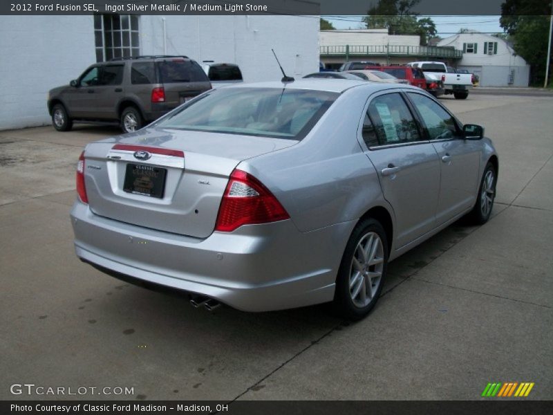 Ingot Silver Metallic / Medium Light Stone 2012 Ford Fusion SEL