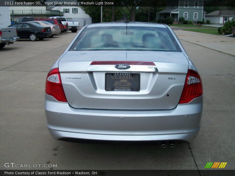 Ingot Silver Metallic / Medium Light Stone 2012 Ford Fusion SEL