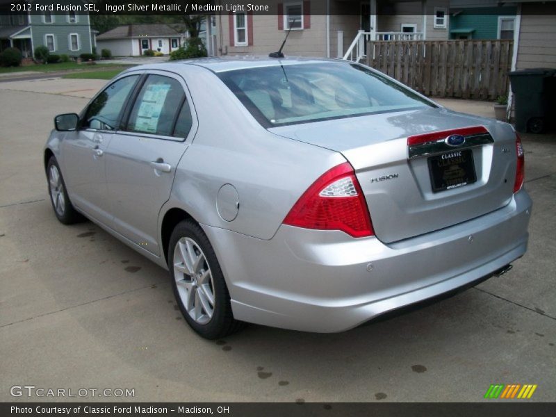 Ingot Silver Metallic / Medium Light Stone 2012 Ford Fusion SEL