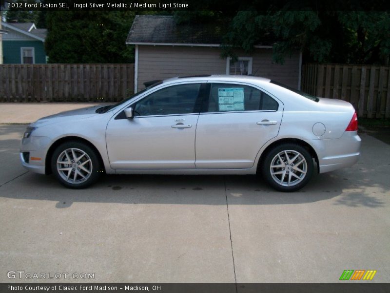 Ingot Silver Metallic / Medium Light Stone 2012 Ford Fusion SEL