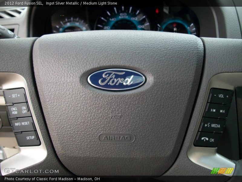 Ingot Silver Metallic / Medium Light Stone 2012 Ford Fusion SEL
