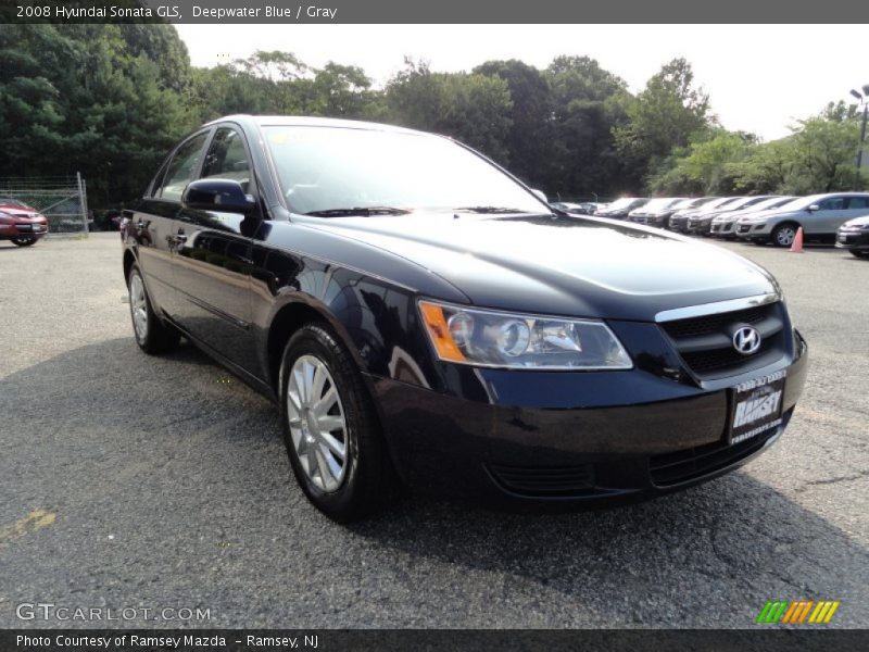 Deepwater Blue / Gray 2008 Hyundai Sonata GLS