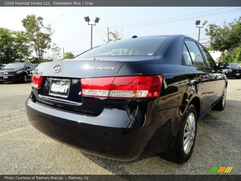 Deepwater Blue / Gray 2008 Hyundai Sonata GLS
