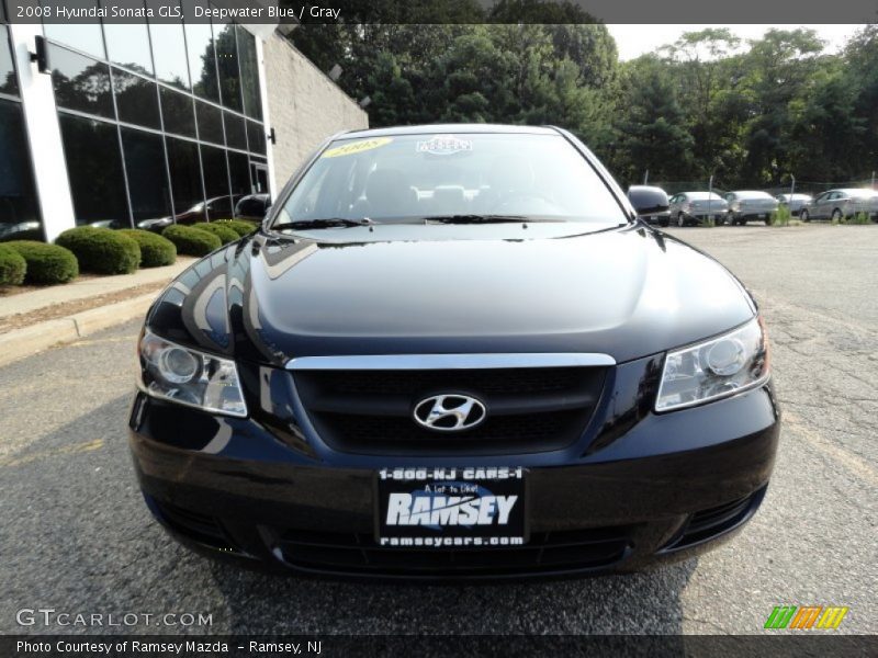 Deepwater Blue / Gray 2008 Hyundai Sonata GLS