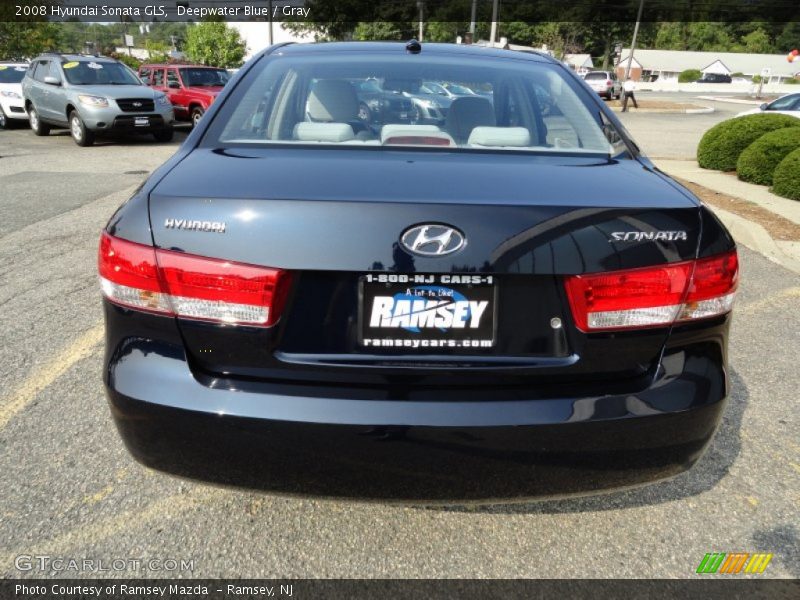Deepwater Blue / Gray 2008 Hyundai Sonata GLS