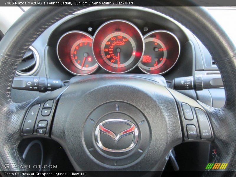 Sunlight Silver Metallic / Black/Red 2006 Mazda MAZDA3 s Touring Sedan