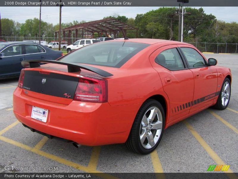 HEMI Orange Pearl / Dark Slate Gray 2008 Dodge Charger R/T Daytona
