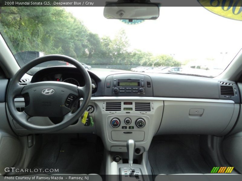 Deepwater Blue / Gray 2008 Hyundai Sonata GLS