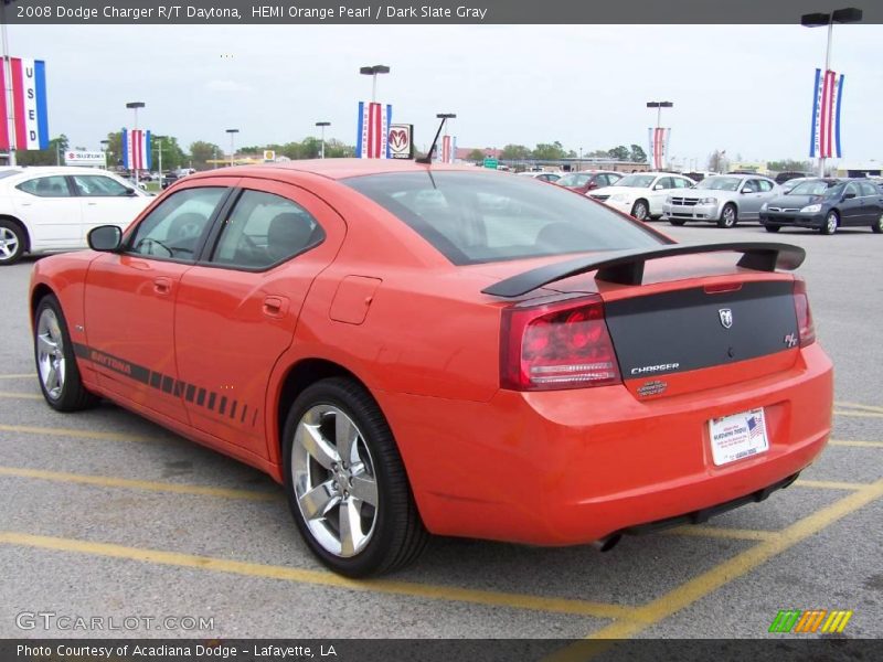 HEMI Orange Pearl / Dark Slate Gray 2008 Dodge Charger R/T Daytona