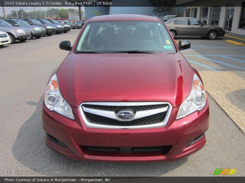 Ruby Red Pearl / Off Black 2010 Subaru Legacy 2.5i Sedan