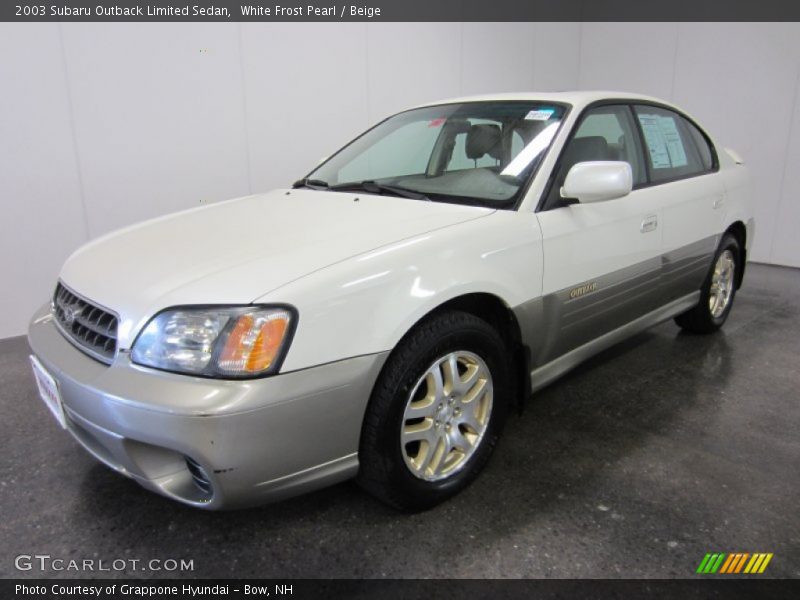 White Frost Pearl / Beige 2003 Subaru Outback Limited Sedan