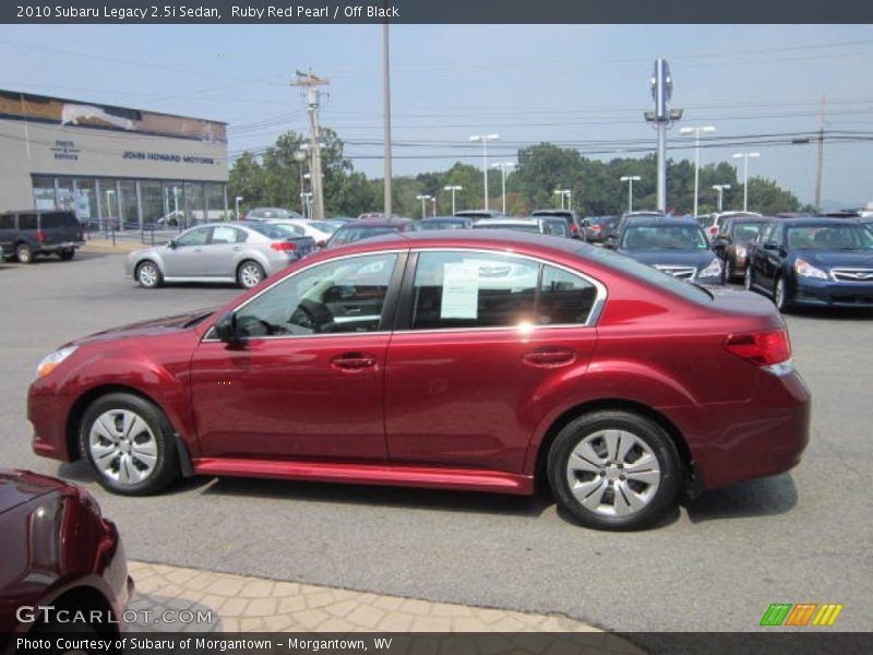 Ruby Red Pearl / Off Black 2010 Subaru Legacy 2.5i Sedan