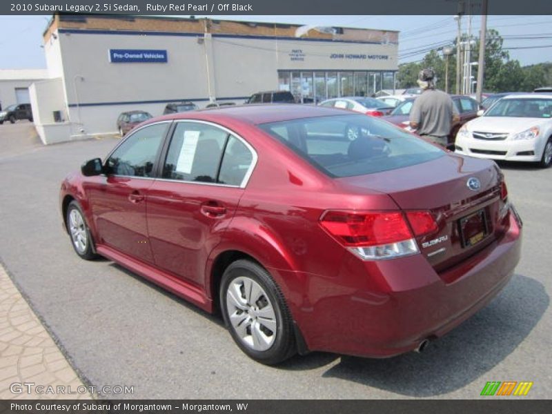 Ruby Red Pearl / Off Black 2010 Subaru Legacy 2.5i Sedan