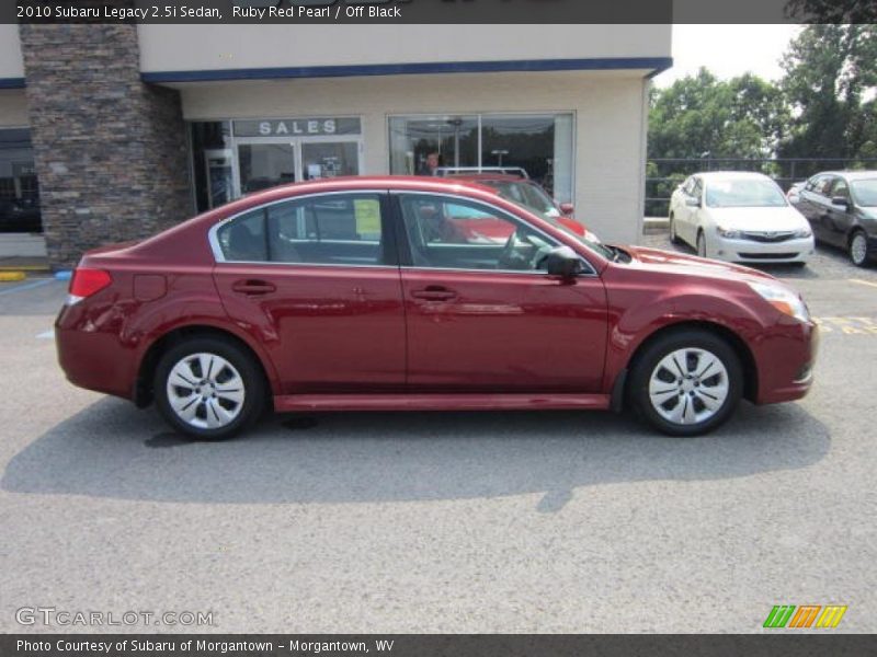 Ruby Red Pearl / Off Black 2010 Subaru Legacy 2.5i Sedan