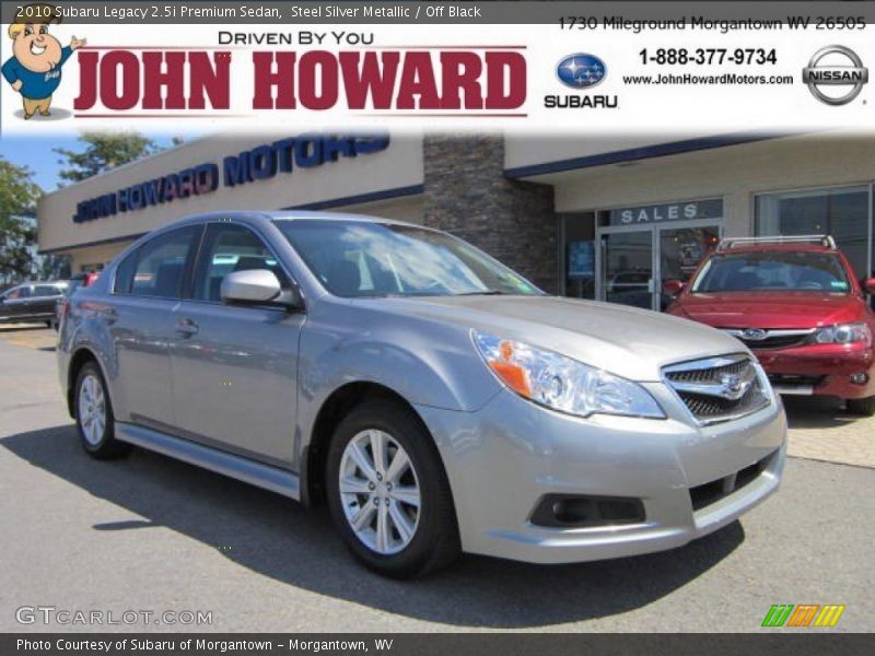 Steel Silver Metallic / Off Black 2010 Subaru Legacy 2.5i Premium Sedan