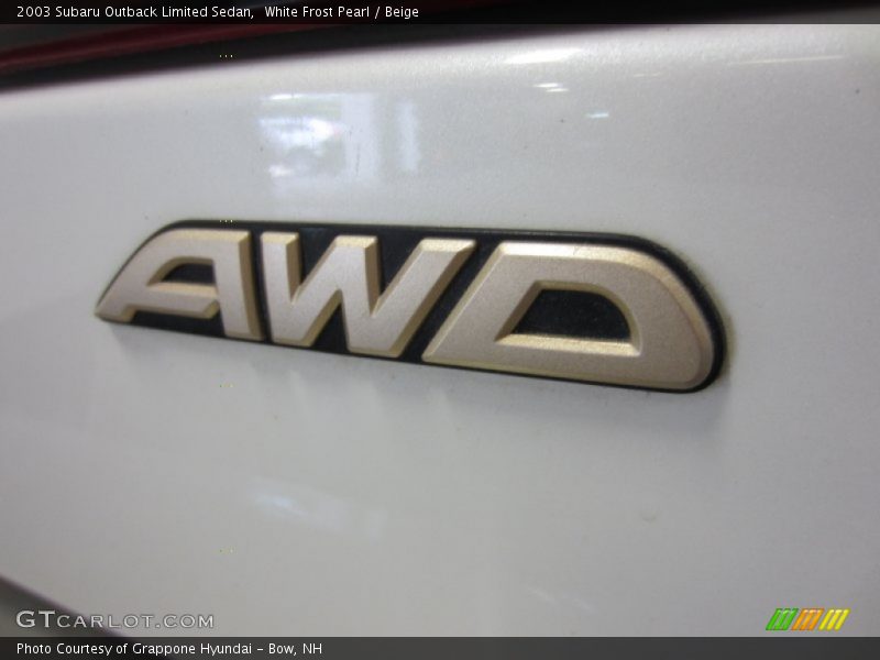 White Frost Pearl / Beige 2003 Subaru Outback Limited Sedan