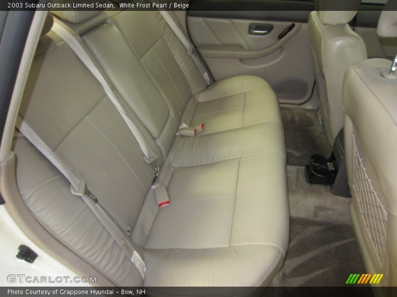 White Frost Pearl / Beige 2003 Subaru Outback Limited Sedan