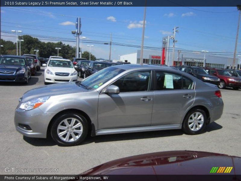 Steel Silver Metallic / Off Black 2010 Subaru Legacy 2.5i Premium Sedan