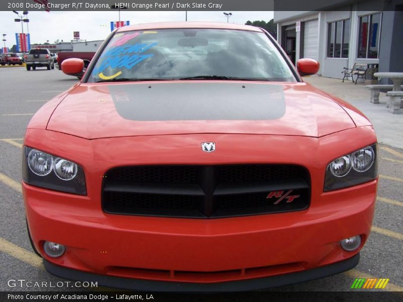HEMI Orange Pearl / Dark Slate Gray 2008 Dodge Charger R/T Daytona