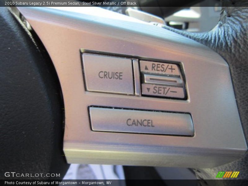 Steel Silver Metallic / Off Black 2010 Subaru Legacy 2.5i Premium Sedan