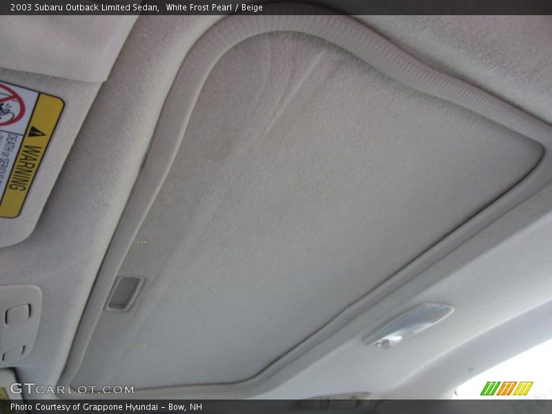 White Frost Pearl / Beige 2003 Subaru Outback Limited Sedan