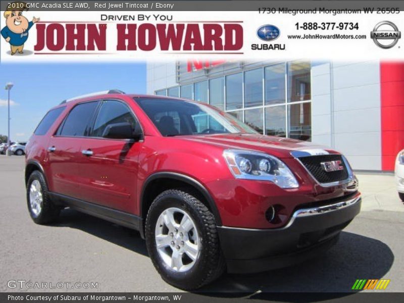 Red Jewel Tintcoat / Ebony 2010 GMC Acadia SLE AWD